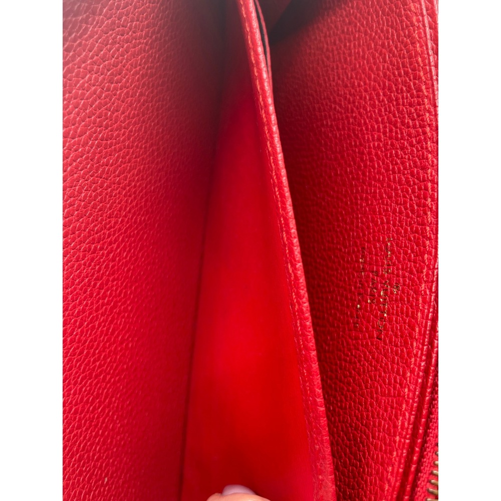 Louis Vuitton Zippy Wallet Cerise Red Monogram Empreinte Leather #850 - Picture 15 of 16